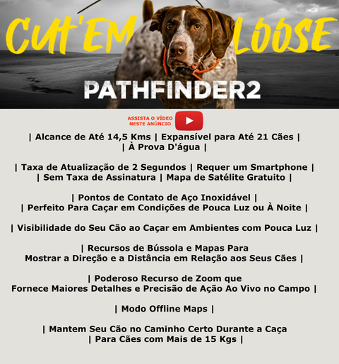 Dogtra Pathfinder 2 para 2 Cães | Com Case de Trasnporte | E-Collar Series GPS Rastrear e Treinar | Cães Acima de 15 Kgs | Pescoços Acima de 30 cms |Alcance de até 14,5 Kms | Expansível para até 21 cães | A prova d'água | Taxa de GPS de Atualização de 2 segundos | Requer Smartphone | Sem taxa de assinatura | Mapa de satélite gratuito e OFFLINE | Não Requer Sinal de Celular na internet