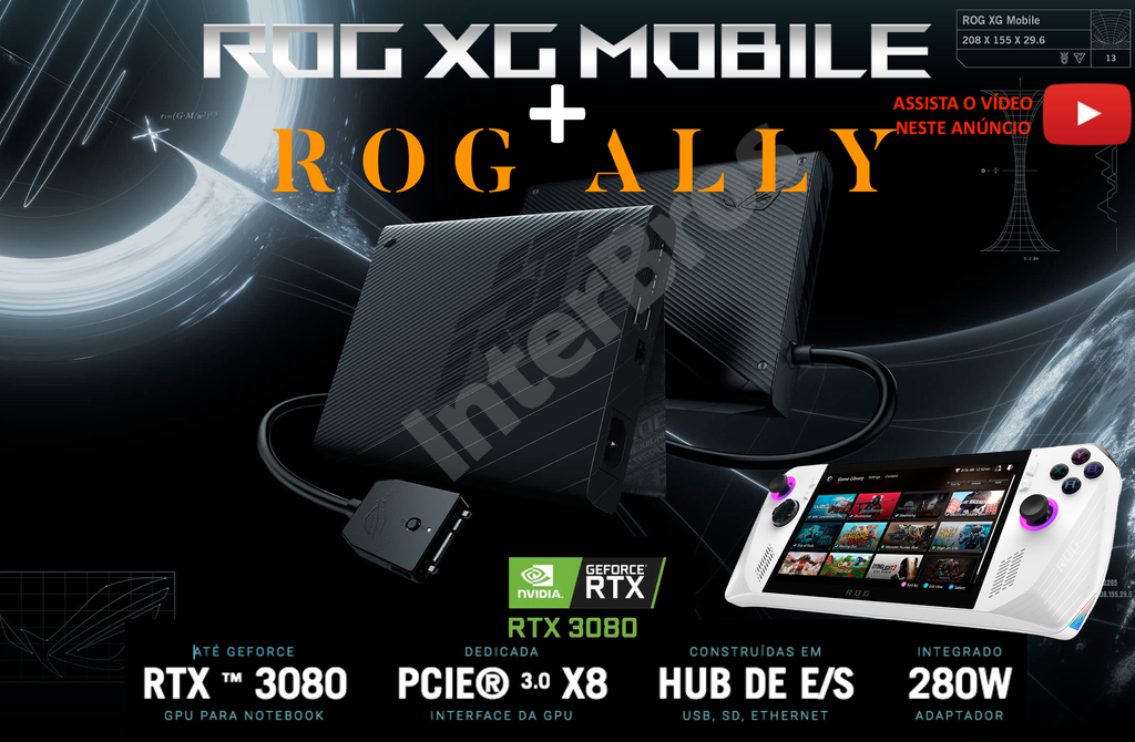 ASUS ROG ALLY ASUS ROG XG Mobile eGPU Dock NVIDA Geforce RTX 3080