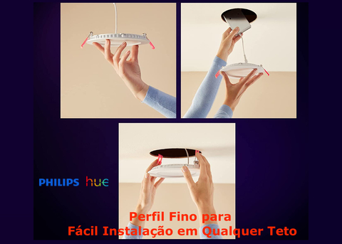Philips Hue White and Color Ambiance Bluetooth , Slim Smart Downlight 5"/6" , ‎1200 Lumen , 3ª Geração - buy online