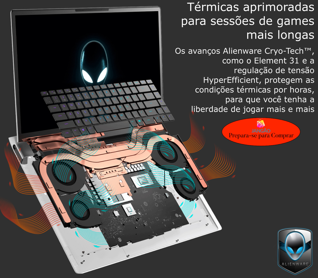 Alienware x17 R2 Gaming Laptop QHD Display GeForce RTX 3060 64 GB RAM 1 TB SSD - Loja do Jangão - InterBros