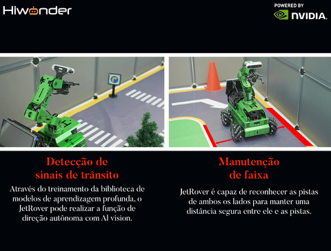 HIWONDER JetRover ROS Robot Car Developer Kit with Vision Robotic Arm Powered by NVIDIA Jetson Nano Support SLAM Mapping/ Navigation/ Python - tienda online