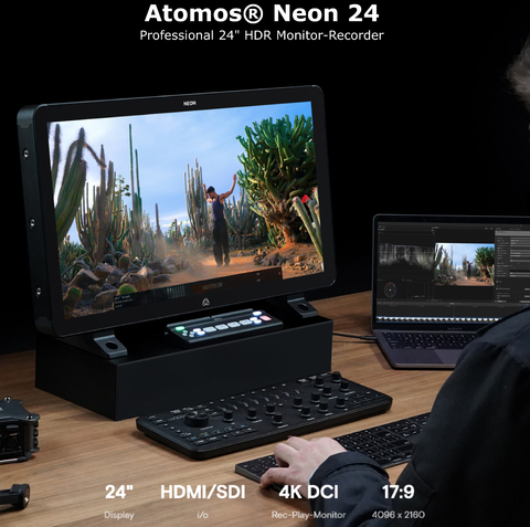 Atomos Neon Series 24" 4K | 10-Bit HDR Cinema Monitor-Recorder | for On-Set and In-Studio Production - comprar online