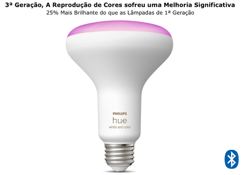 Philips Hue White and Color Ambiance BR30 65W | 3ª Geração | Bluetooth Smart Flood Light | Lâmpada Spot de Embutir | Compatível com Alexa, Apple Homekit & Google Assistant - buy online