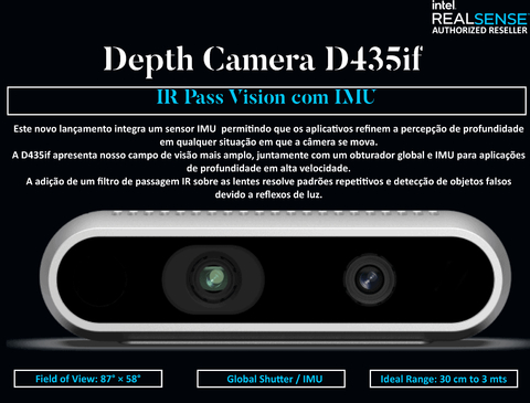 Intel RealSense Stereo Depth 3D Camera D435IF - comprar online
