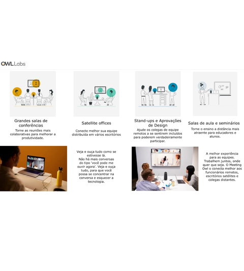 Owl Labs Meeting Owl 3 , 360° 1080p , Câmera de Videoconferência Inteligente - Loja do Jangão - InterBros