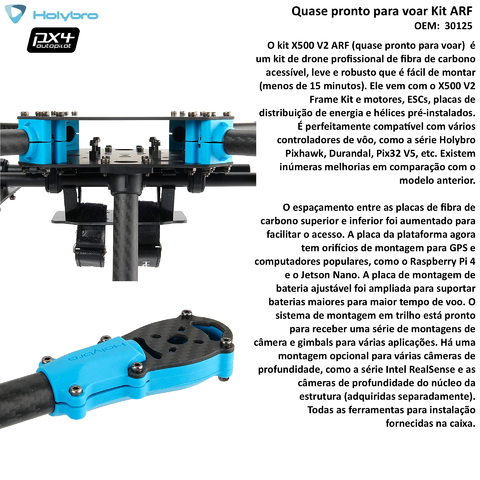 Holybro PX4 Development Kit X500 v2 Kit ARF , 30125 - buy online