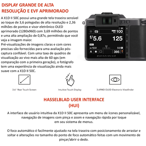 Hasselblad X1D II 50C Medium Format Mirrorless High End Camera 2ª Geração na internet