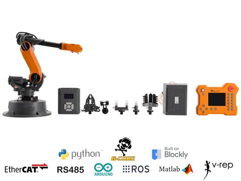 Wlkata Mirobot Professional Kit , 6 Axis Robotic Arm Open Source Dev Kit, Simulação de Fábrica 4.0 Inteligente & Educação AIoT , +5 anos , New , Upgraded