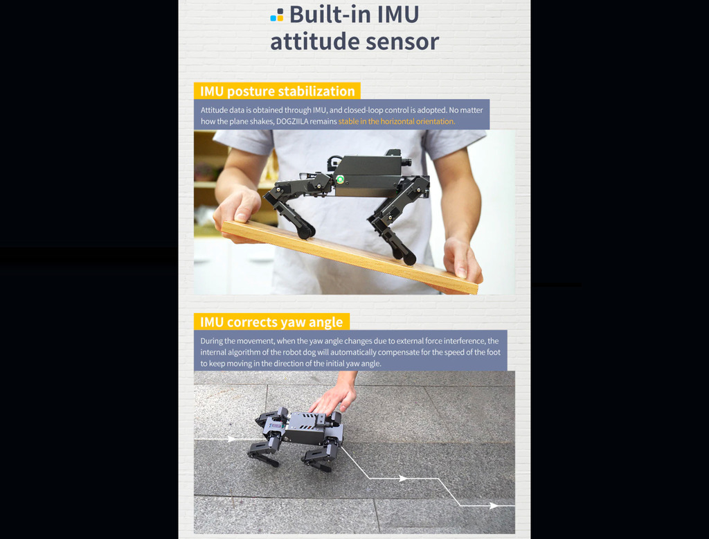 Yahboom 12DOF ROS2 Robot Dog DOGZILLA S2 , AI Vision, Support Lidar Mapping Navigation for Raspberry Pi 4B(Ubuntu 20.04+ROS2) on internet