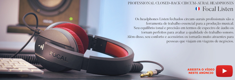 Focal Listen l Professional Closed-Back Circum-Aural l Over Ear Headphones l Studio Monitor Headphones - comprar online