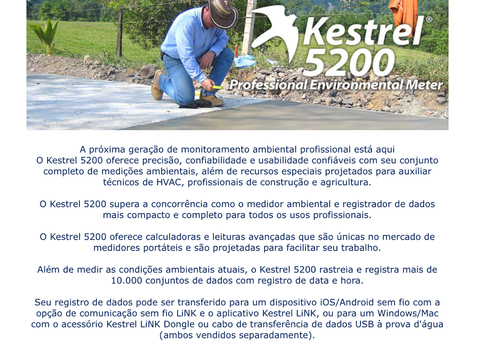 Kestrel 5200 Professional Environmental Meter Bluetooth + Drop 2 Data Logger Nova Geração - comprar online