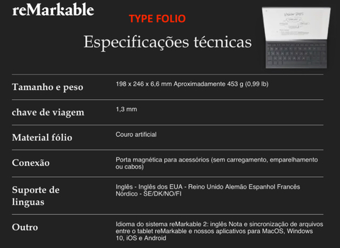 Remarkable 2 Tablet Digital ePaper e-Ink + TYPE FOLIO + MARKER PLUS + REFILL 25 TIPS - comprar online