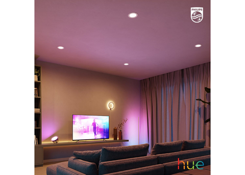 Philips Hue White and Color Ambiance Bluetooth | Slim Smart Downlight 5"/6" | 3ª Geração l Luminária Spot Fino de Teto para Embutir l Extra Brilhante 1,200 lumen | Luminária Spot de Teto de Embutir | Compatível com a Alexa, Apple Homekit & Google Assistant