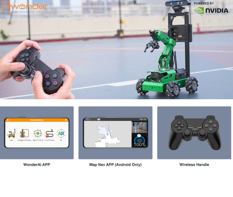 HIWONDER JetAuto Pro ROS Robot Car with Vision Robotic Arm Powered by NVIDIA Jetson Nano Support SLAM Mapping/ Navigation/ Python (Advanced Kit) - comprar online