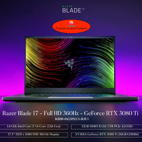 Razer 17.3" Razer Blade 17 Gaming Laptop , 32GB RAM , 1TB 4.0 SSD , RZ09-0423PEC3-R3U1 - buy online