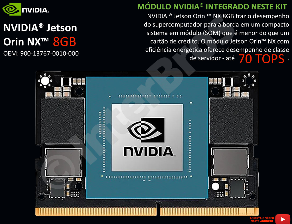 Jetson Sub Mini PC com um Módulo Nvidia Jetson Xavier NX