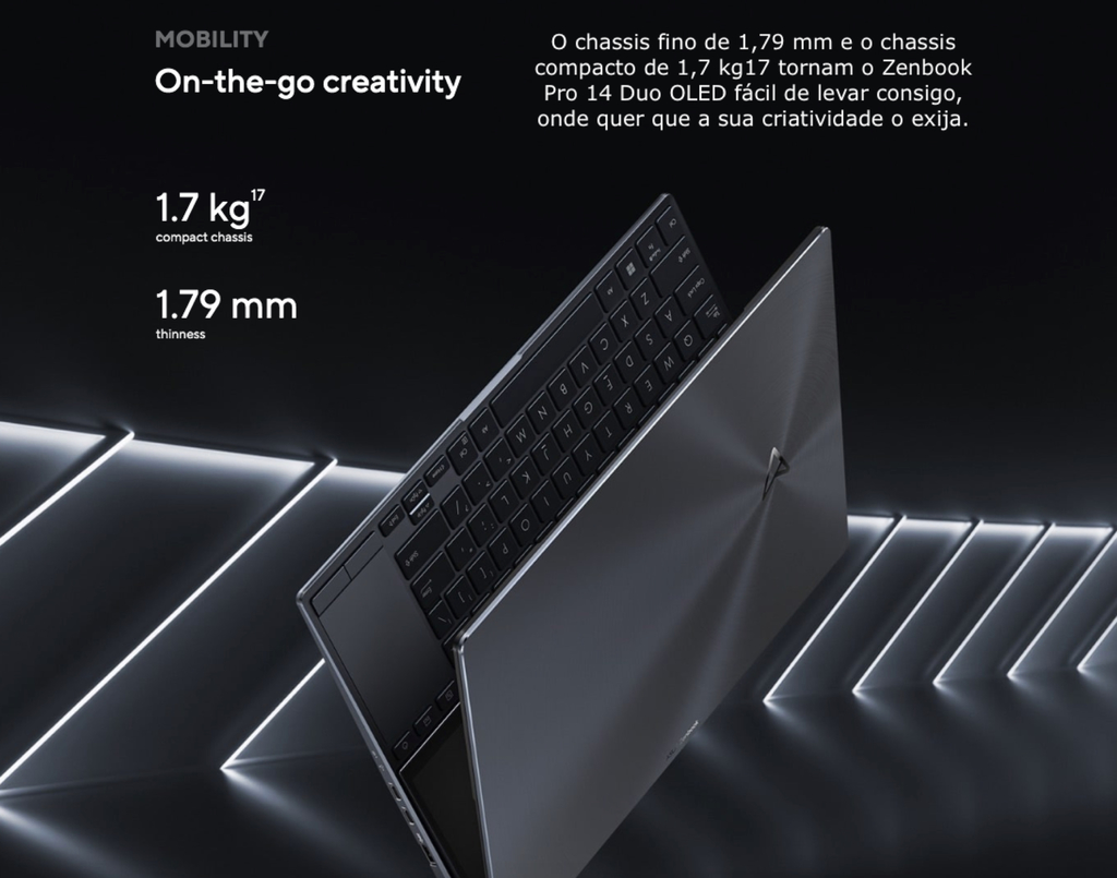 ASUS 14.5" ZenBook Pro 14 Duo OLED Multi-Touch Notebook | Cor Tech Black | UX8402 | 2.3 GHz Intel Core i7 14-Core 12th Gen | 32GB LPDDR5 RAM | 1TB SSD | 12.7" ScreenPad Plus Touchscreen | Dolby ATMOS | 9.5 Horas de Bateria - online store