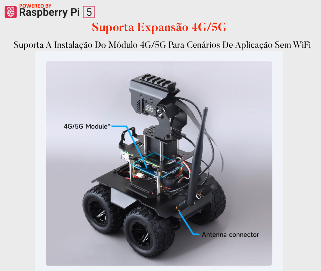 WaveShare RaspRover Open-source 4WD AI Robot, Dual controllers, All-metal Body, Computer Vision, Raspberry Pi 5 en internet