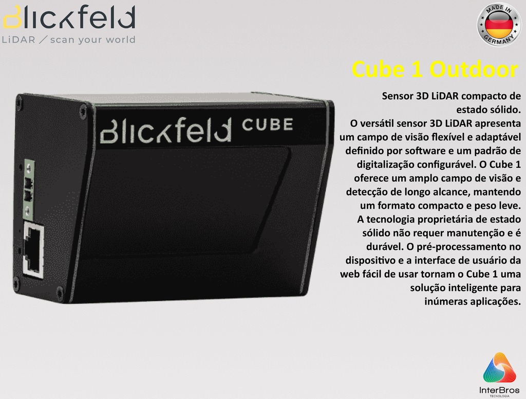 Blickfeld Cube 1 3D LiDAR Outdoor - comprar online