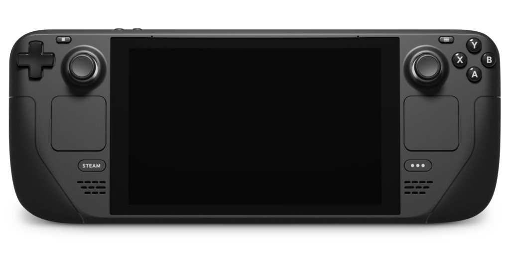 Imagem do Valve Handheld Steam Deck l 64 GB eMMC SSD l 7" Touchscreen l All-in-one portable PC gaming l Full-featured gaming PC l PC Gamer Portátil l Recursos completos de PC l O portátil para jogos mais poderoso e completo do mundo l O dispositivo gamer mais esperado dos últimos anos
