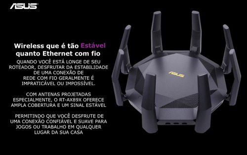 ASUS AX6000 WiFi 6 Gaming Router RT-AX89X O Roteador Gamer Mais Rápido do Mundo na internet