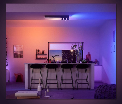 Philips Hue White & Color Ambiance Centris l Smart 3-Spots Ceiling Bar l Luminária de Teto l Ajuste cada Luz Individualmente l Poderoso Fluxo Luminoso 2.810 lumen l Compatível com Alexa, Apple Homekit & Google Assistant | Funciona com Bluetooth e/ou com a Hue Bridge - buy online
