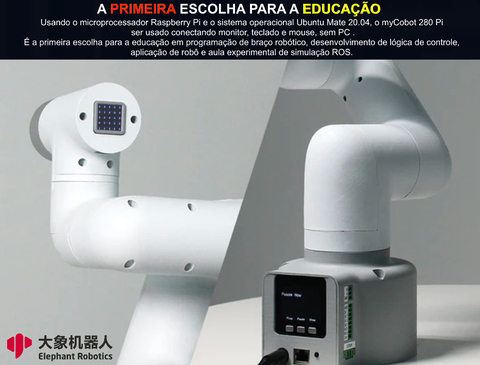 Elephant Robotics MyCobot 280 Raspberry Pi 2023 - 6 DOF , Collaborative Robotic Arm ( Raspberry Pi Version) , Educacional , Industrial , +8 anos - Loja do Jangão - InterBros