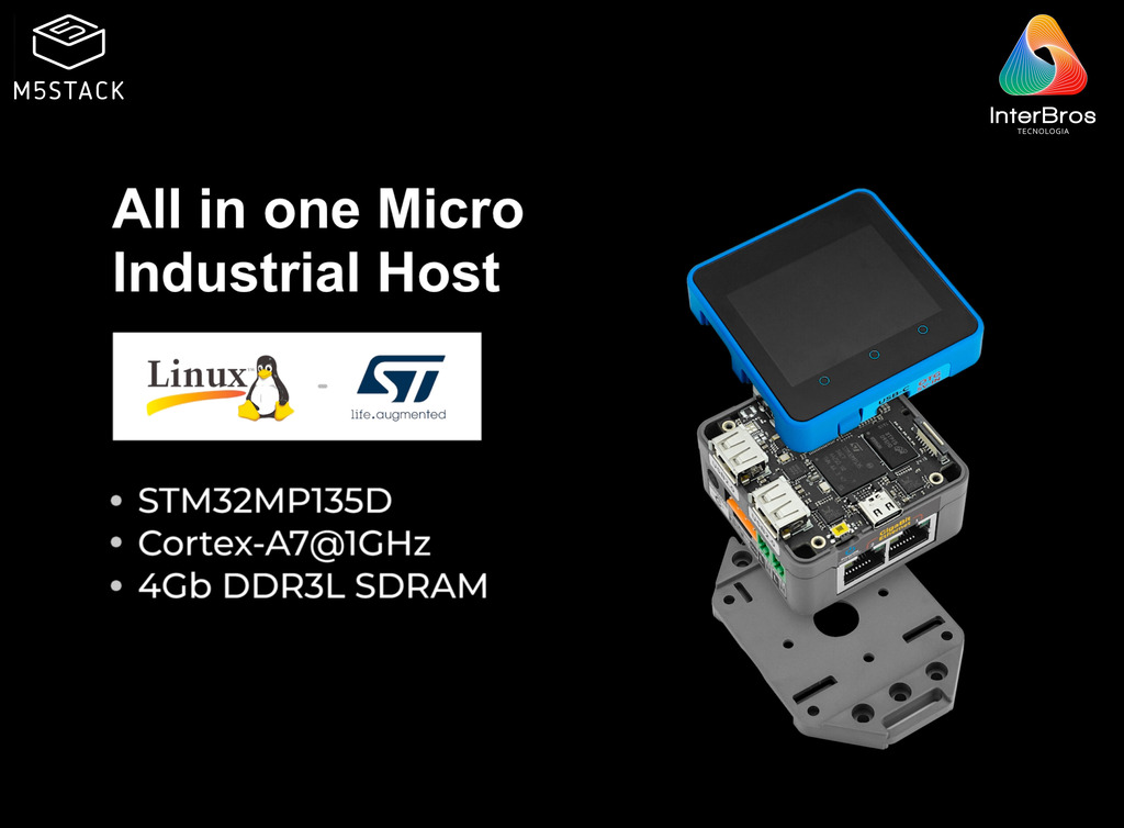 M5STACK CoreMP135 com STM32MP135D , Linux Industrial Micro Host , Developer & Educational Kit K135 na internet