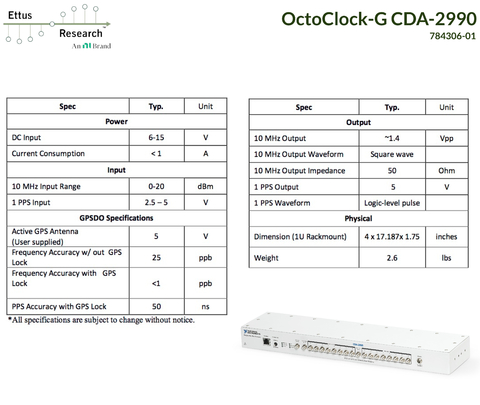 ETTUS RESEARCH OctoClock-G CDA-2990 , 784306-01 na internet