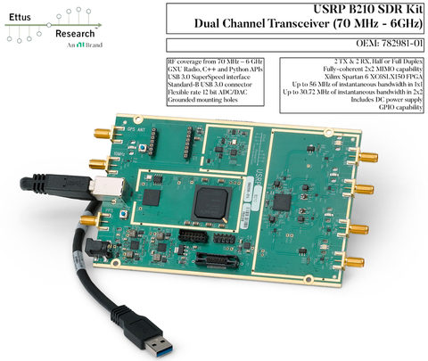 ETTUS RESEARCH USRP B210 com Case 782981-01 , 784190-01, 471-043 na internet