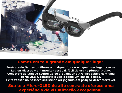 Lenovo Legion Smart AR VR Glasses GY21M72722 - Loja do Jangão - InterBros