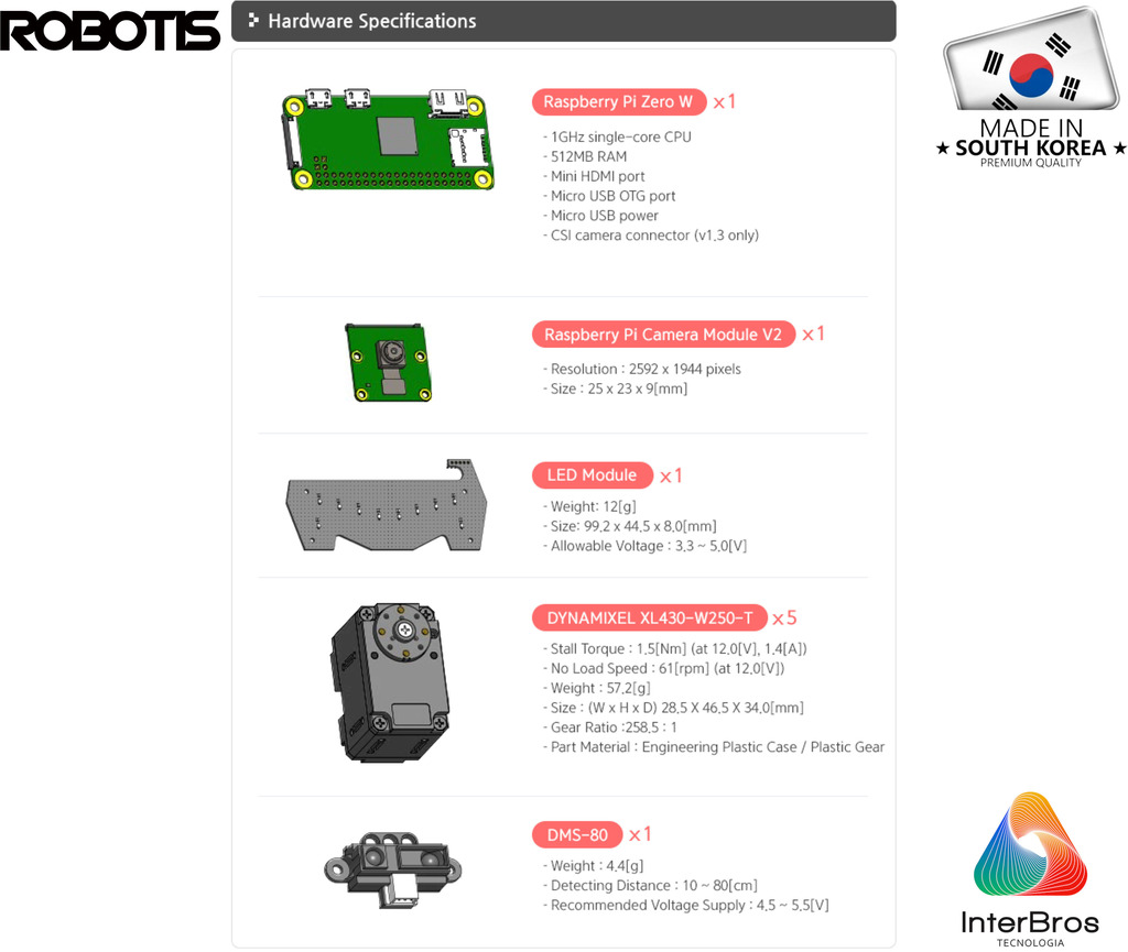 Robotis Steamcup Engineer Robot Kit 2 , Developer Kit , Habilitado para IA , Educacional , Idade: 15+ na internet