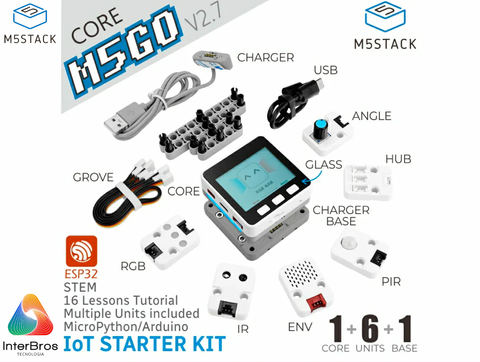 M5STACK M5GO IoT Starter Kit V2.7 , Lego Compatible, Educação STEM , K006-V27 na internet