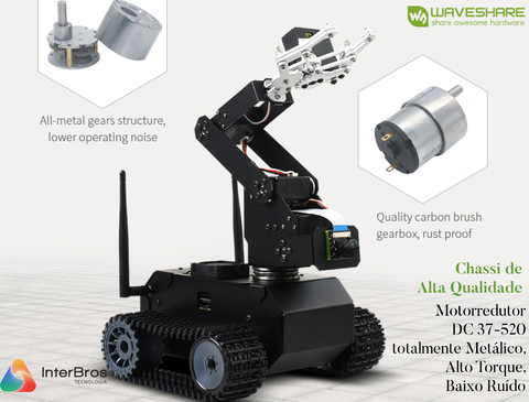 Image of WaveShare JETANK AI Kit A, AI Tracked Mobile Robot, AI Vision Robot, NVIDIA Jetson Nano Developer Kit (B01) , Deep Learning, Autonomous Driving