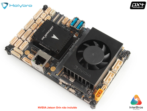 Imagem do Holybro Pixhawk 6X Jetson Baseboard , Controlador de Voo , Somente a Baseboard para NVIDIA Jetson Orin Nano ou Orin NX , 11072