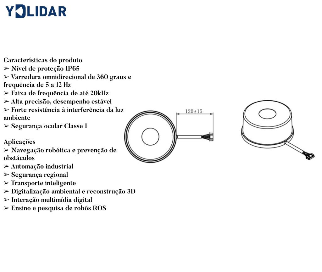 YDLIDAR TG50 360º 2D LiDAR Laser Scanner IP65 50 mts on internet