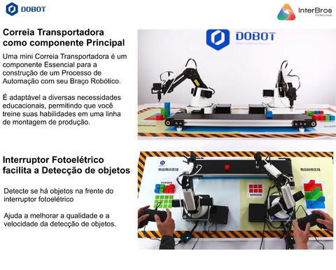 Dobot Mini Conveyor Belt Kit , para Dobot Magician , Kit Correia Transportadora , Entrando em um Universo de Simulação de Linha de Produção , Stem Education - Loja do Jangão - InterBros