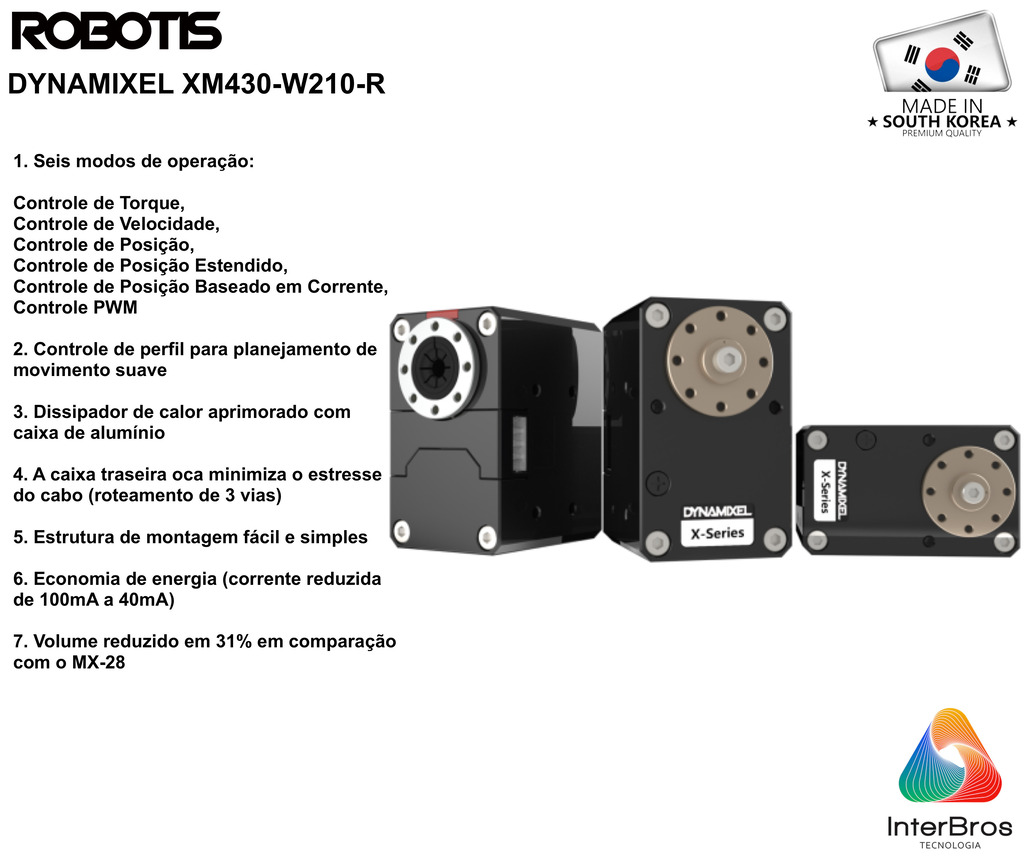 Robotis Dynamixel XM430-W210-R Smart Servo Actuator - tienda online