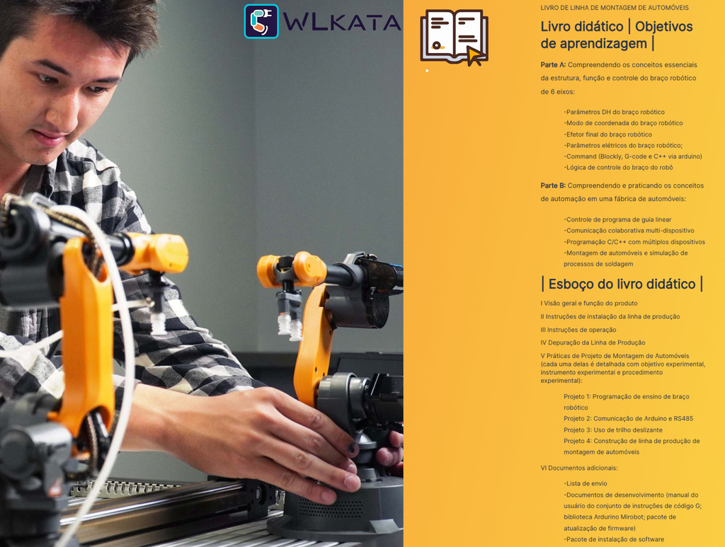 Wlkata Automobile Assembly Line , Mirobot Training Cell , Simulação de Fábrica 4.0 Inteligente & Educação AIoT , +12 anos en internet