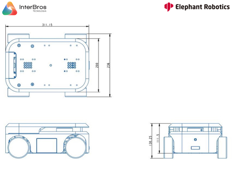 Elephant Robotics MyAGV 2023 , NVIDIA Jetson Nano ou Raspberry Pi , Autonomous Navigation Smart 4-Wheel Drive Vehicle , Educacional , Industrial , +8 anos - comprar online