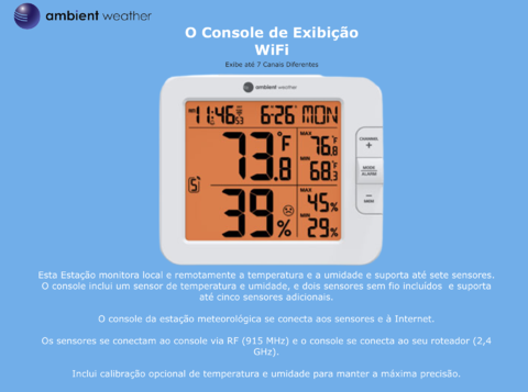 Ambient Weather Estação Meteorológica WiFi Controle Remoto para Piscinas e SPA com Termômetro Flutuante + Higrômetro Sem Fio Externo/Interno Compatível com Alexa en internet