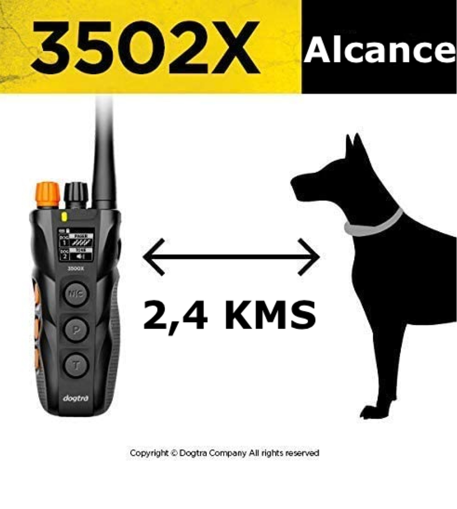 Dogtra 3502X com Case de Transporte , Para 2 Cães, Projetada para Profissionais e Tutores de Nível Avançado ,Treinamento para Competição ,Caça , Operação Tática de k-9 , Alcance de 2,4 Kms - loja online