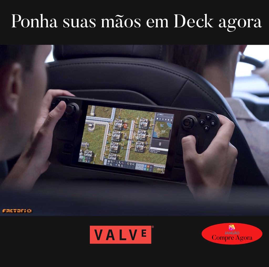 Valve Handheld Steam Deck l 64 GB eMMC SSD l 7" Touchscreen l All-in-one portable PC gaming l Full-featured gaming PC l PC Gamer Portátil l Recursos completos de PC l O portátil para jogos mais poderoso e completo do mundo l O dispositivo gamer mais esperado dos últimos anos na internet