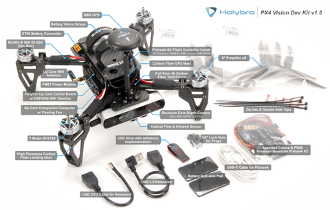 Holybro PX4 Vision Dev Kit V1.5 l Drone Pré Montado l Desenvolvimento de Visão Computacional l Pixhawk 6C flight controller l UP Core companion computer l Occipital Structure Core depth camera sensor en internet