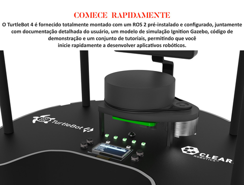 Clearpath Robotics TurtleBot 4 Lite , Raspberry Pi 4 ROS 2 , Open Robotics , Plataforma Robot Educacional iRobot Create 3 - Loja do Jangão - InterBros