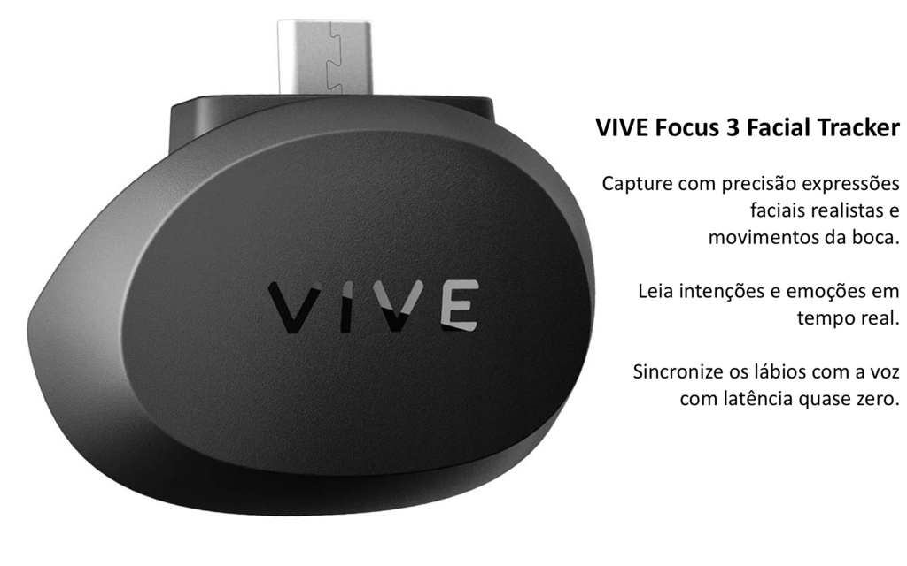 Image of HTC VIVE VR Focus 3 l Standalone Headset with All-in-One VR l 4896 x 2448 Total Resolution | 120° FOV l VIVE Sync l MetaHuman l A nova era da VR empresarial l VIVE Facial Tracker l VIVE Eye Tracker l VIVE Wrist Tracker