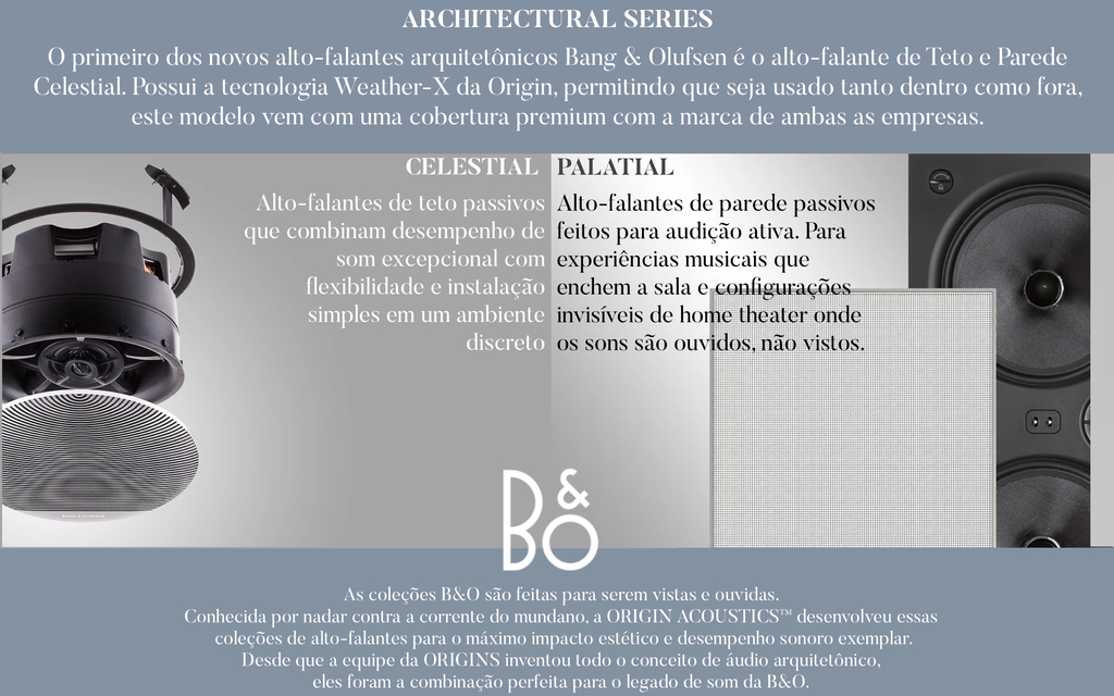 Bang & Olufsen Celestial l Architectural Speakers l Áudio Arquitetônico l Auto Falante de Teto l Zero Distorção l Residências e Náutico l Discreto e Grade Pintável l Disponível em 6" e 8" l Adequado para áreas úmidas - Loja do Jangão - InterBros