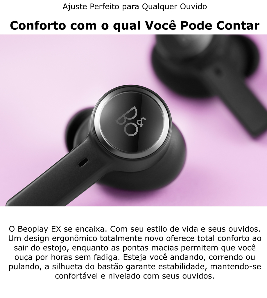 Bang & Olufsen Beoplay EX | Wireless Bluetooth Earphones | Com Microfone e Cancelamento de Ruído Ativo | 20 horas de Reprodução | Ajuste confortável À Prova de Chuva e Suor | Feito para Multitarefa | Escolha a Cor on internet