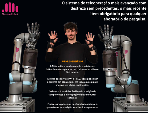 Shadow Robot Teleoperation System , Sistema de Teleoperação Tátil on internet