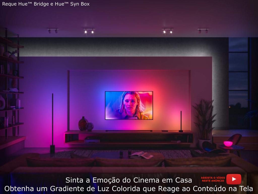 Philips Hue White & Color Ambiance Gradient Signe Floor Lamp 2ª Geração na internet